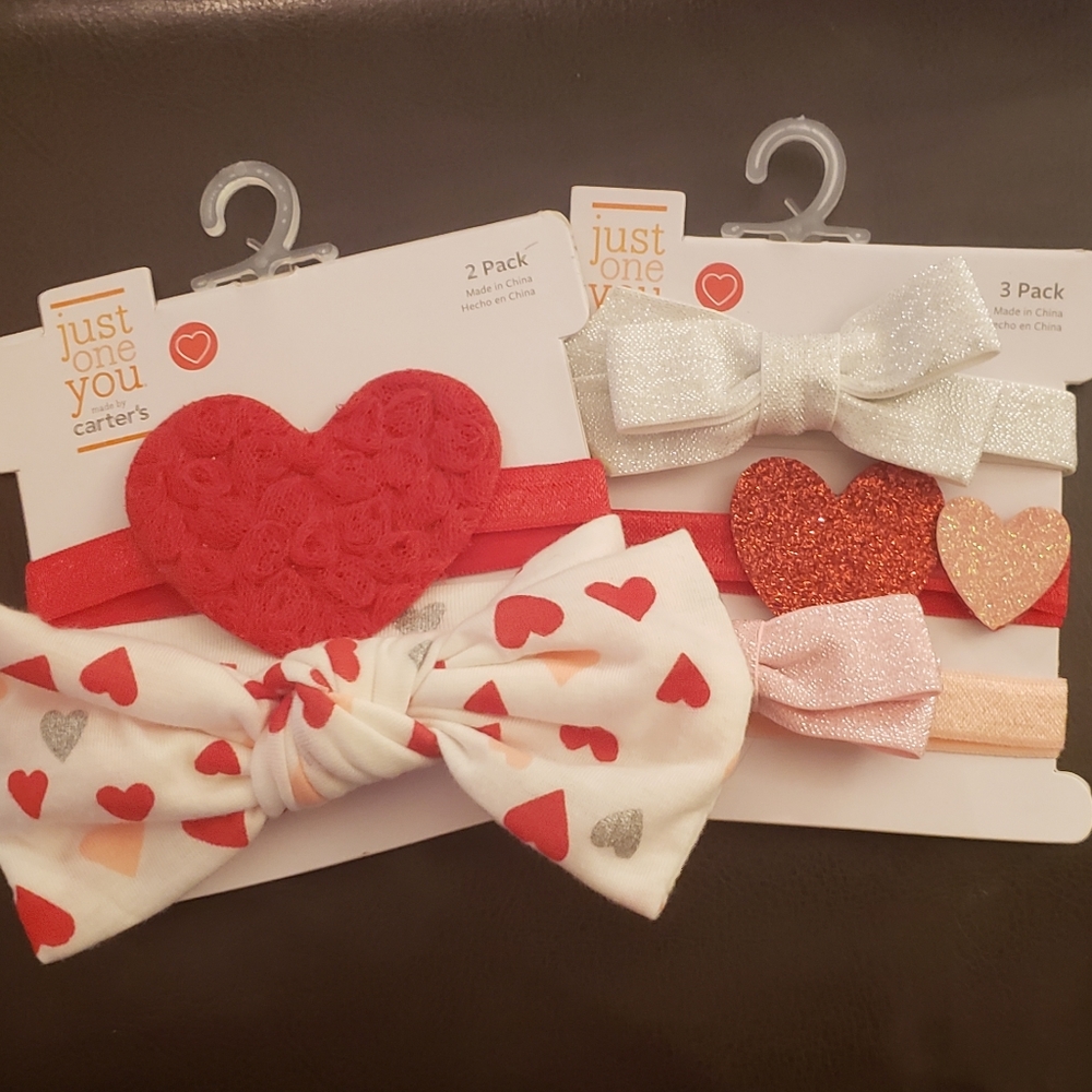 Just One You by Carter's Heart Headbands 5 Pack